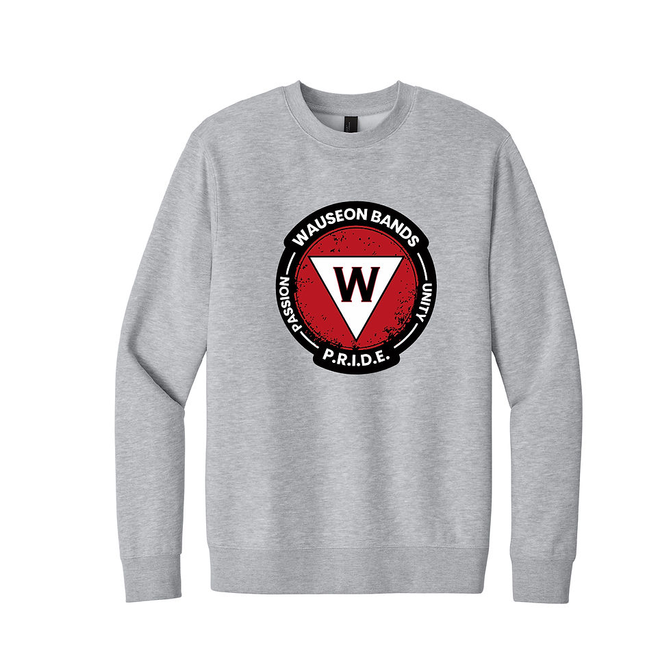Thumbnail: Wauseon Band District Fleece Crewneck Sweatshirt WA36
