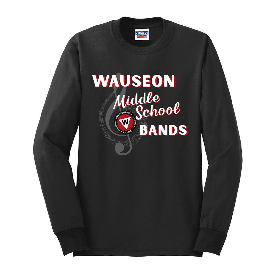 Thumbnail: Wauseon Middle School Bands Jerzees 50/50 Long-Sleeve T-Shirt WA40
