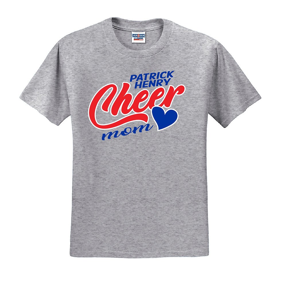 Thumbnail: Patrick Henry Cheer Mom 50/50 Jerzees T-Shirt,  PH09