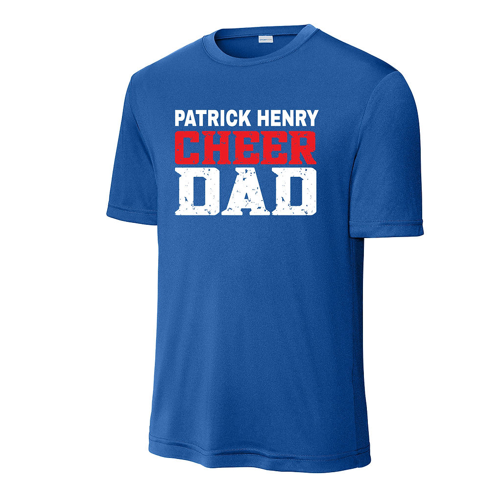 Patrick Henry Cheer Dad Sport-Tek Posicharge T-Shirt, PH10