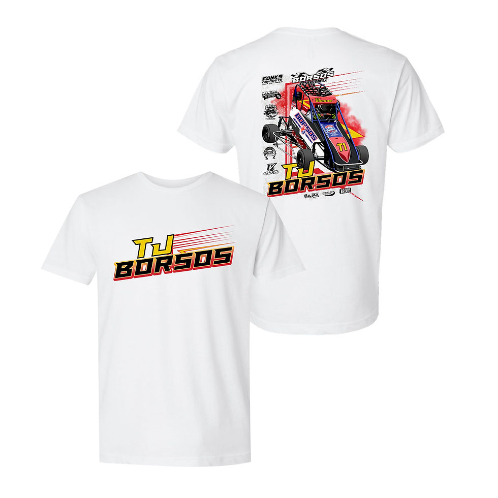 Thumbnail: TJ Borsos - District Perfect Blend Race Car Shirt