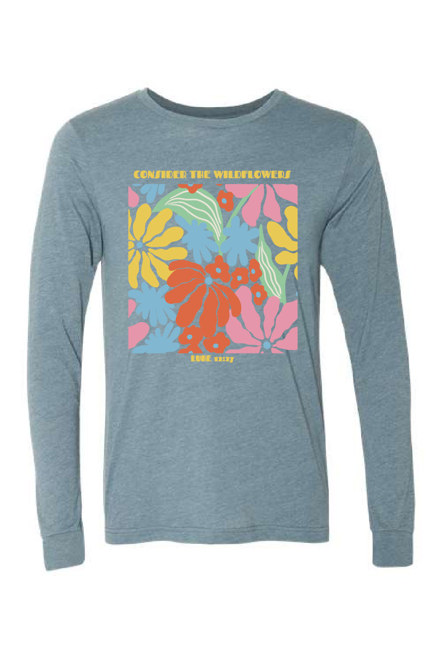 Thumbnail: Wild Flowers - Bella Canvas Long Sleeve T-Shirt