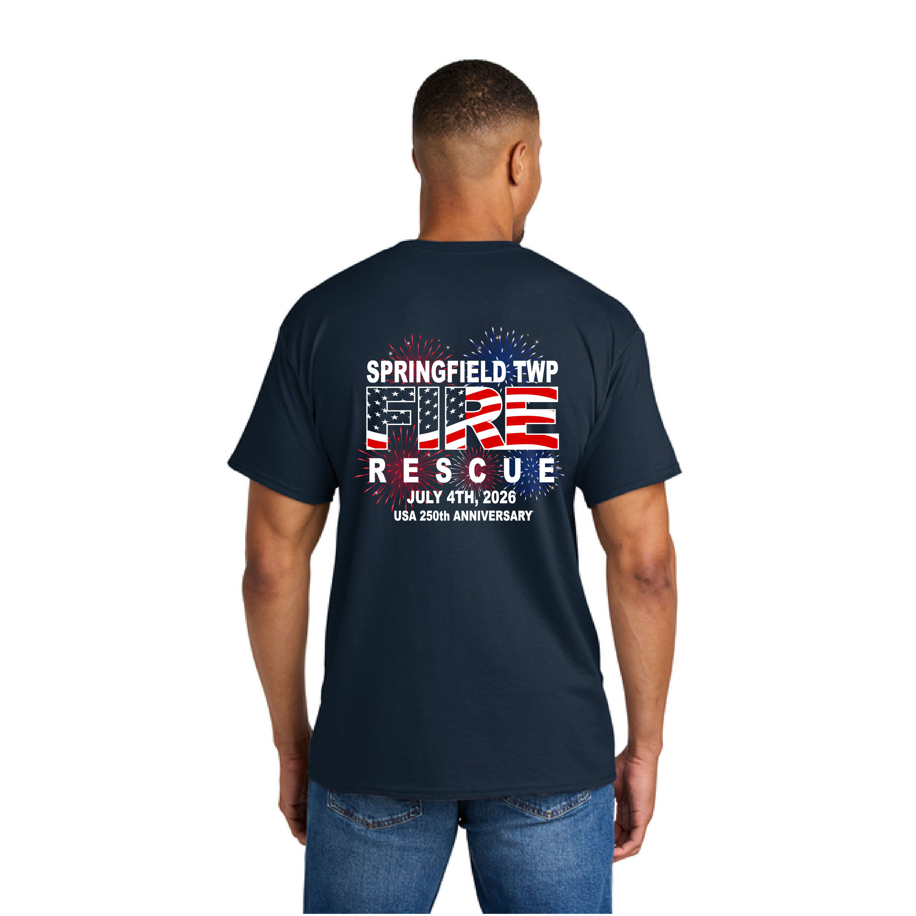 STFD - July 4th, 250th Anniversary Logo - Port & Co Core Cotton Tee