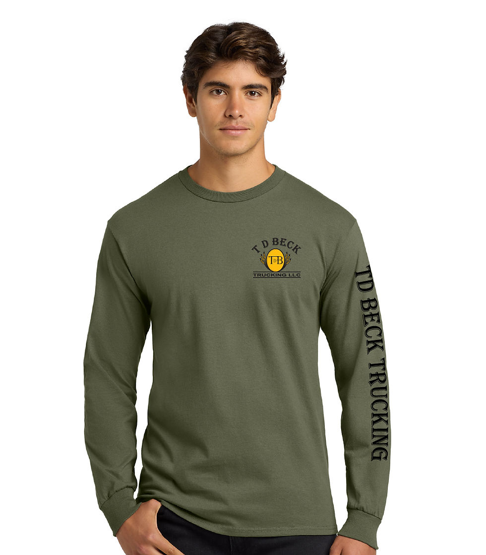 Gildan Ultra Cotton Long Sleeve T-Shirt, TD Beck Trucking Text