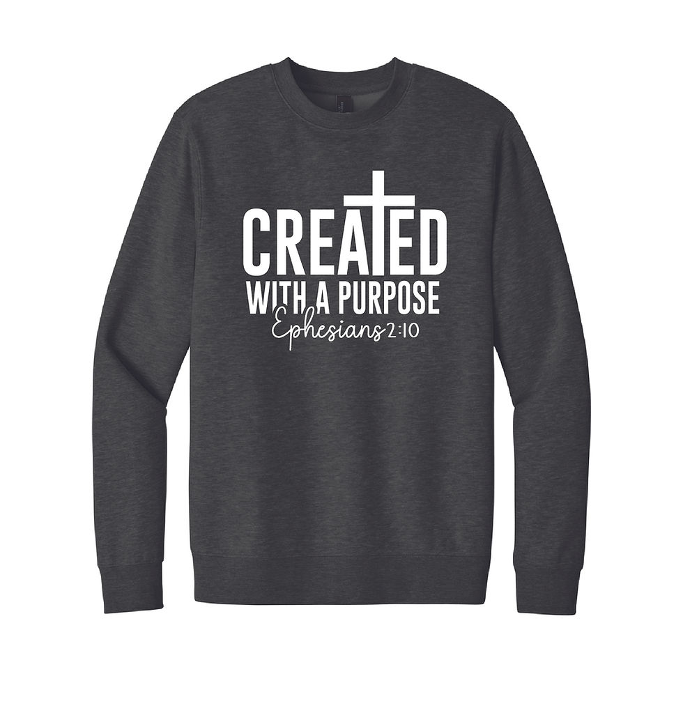 Thumbnail: Design #12 Created with a Purpose Tee Crewneck Sweatshirt