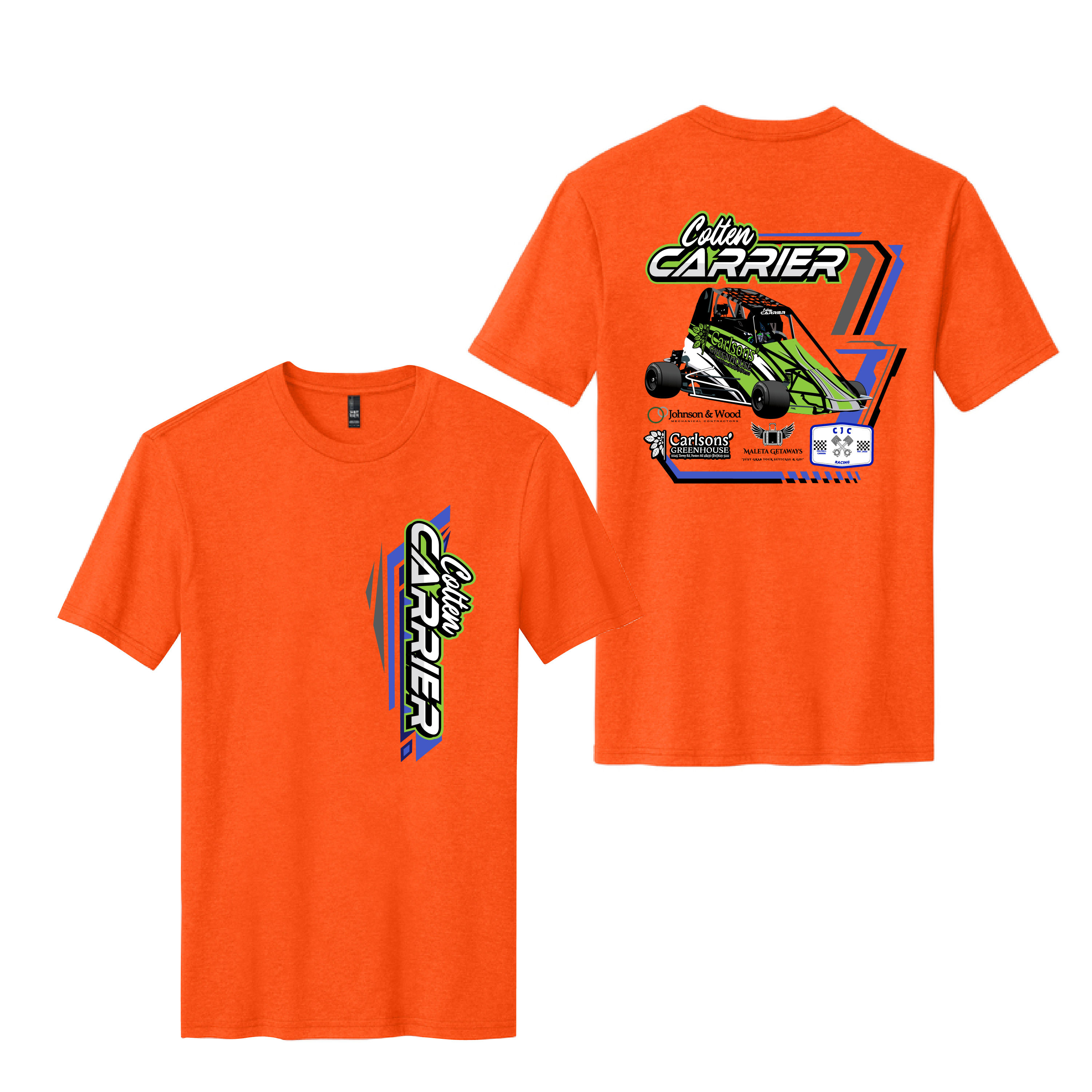 Colten Carrier  - Green Carlson's Logo District Perfect Blend TShirt