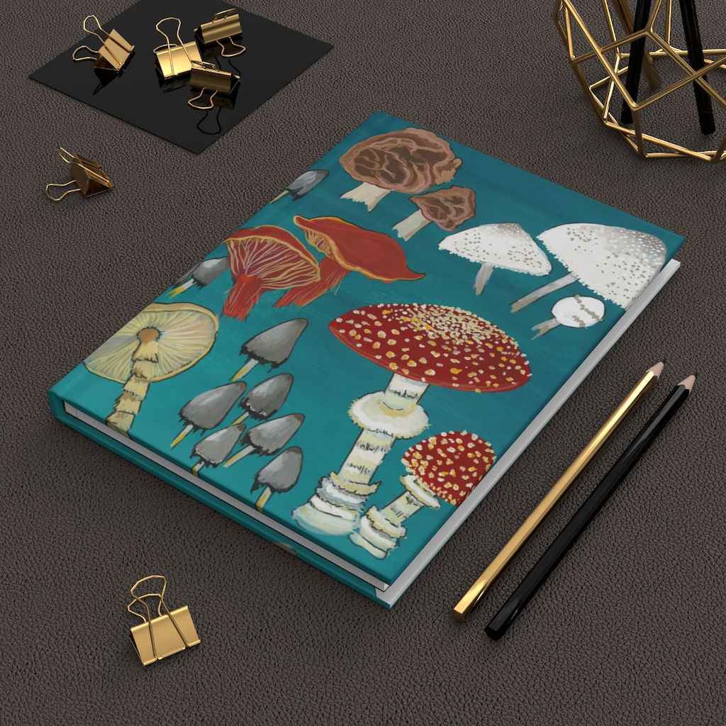 Poisonous Mushroom Hardcover Journal