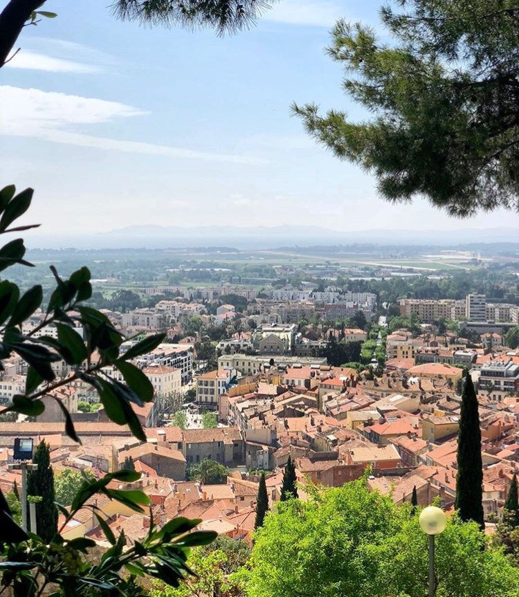 view of Hyères from the Villa Noailles