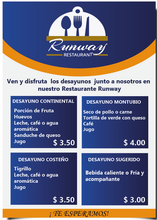 Desayunos en el Restaurante Runway