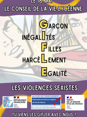 Journée  « GIFLE les violences sexistes » à l'EREA François Cavanna de Nogent-sur-Marne