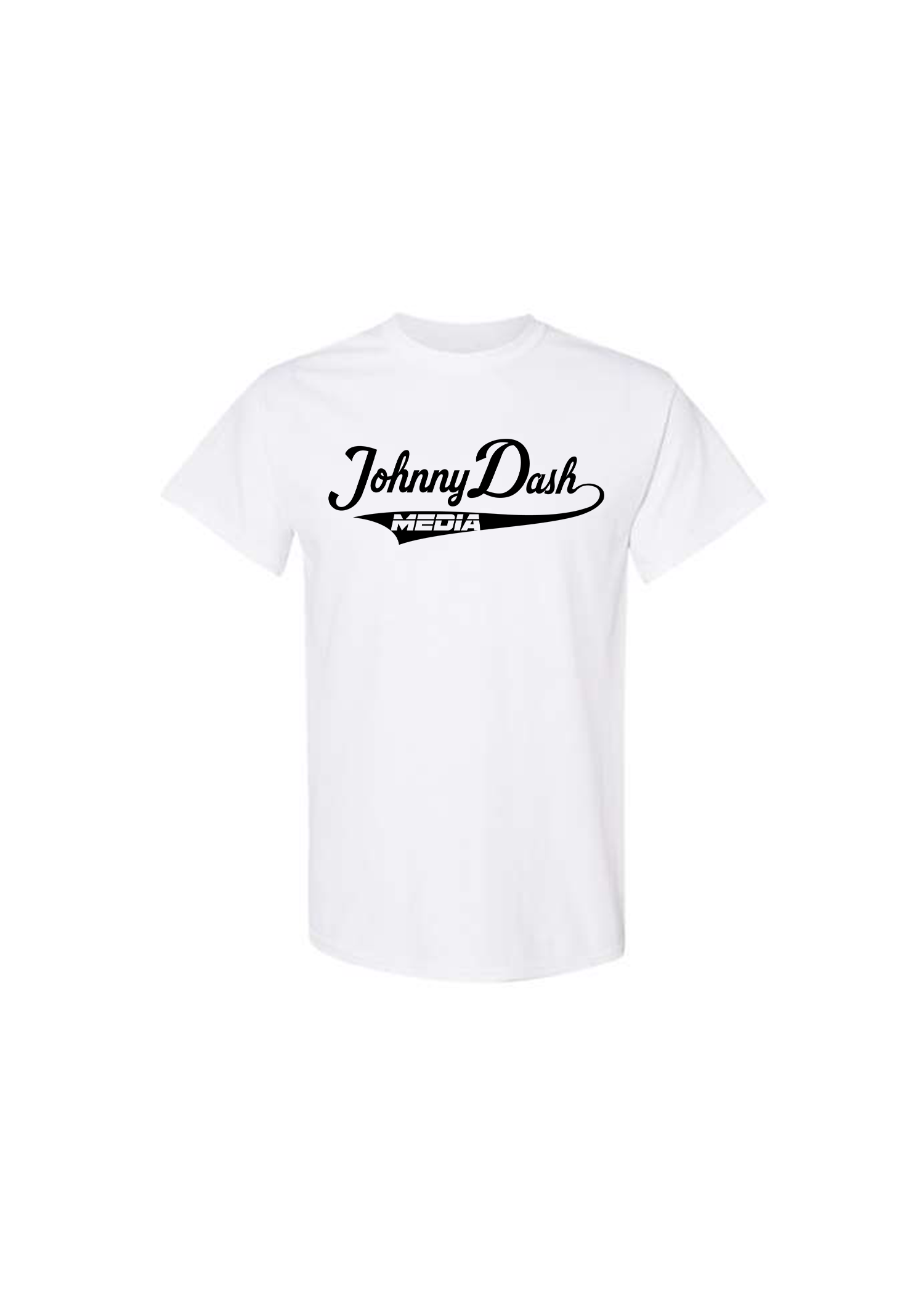 White/Black Script Johnny Dash Tee