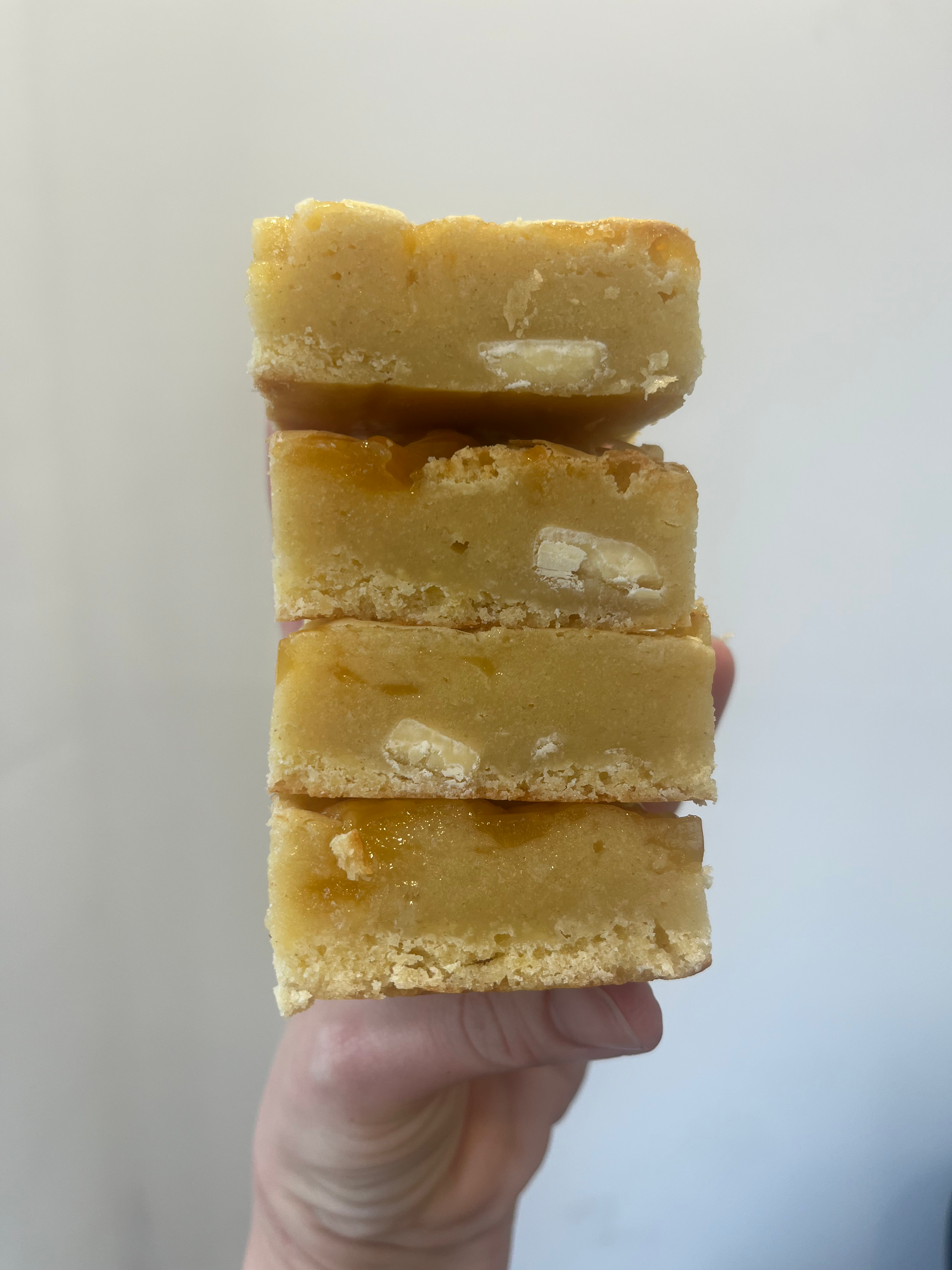 Lemon and White chocolate Blondies