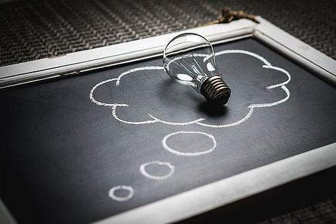 light bulb on a chalkboard
