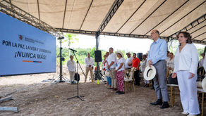 Canciller Álvaro Leyva lideró acto de reconciliación en antiguos hornos crematorios de Juan Frío