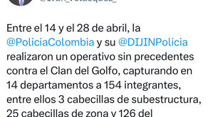 Min defensa: Resultados de operativo contra el Clan del Golfo