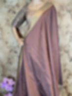 Thumbnail: Designer Chinnon Saree with Stitched Blouse