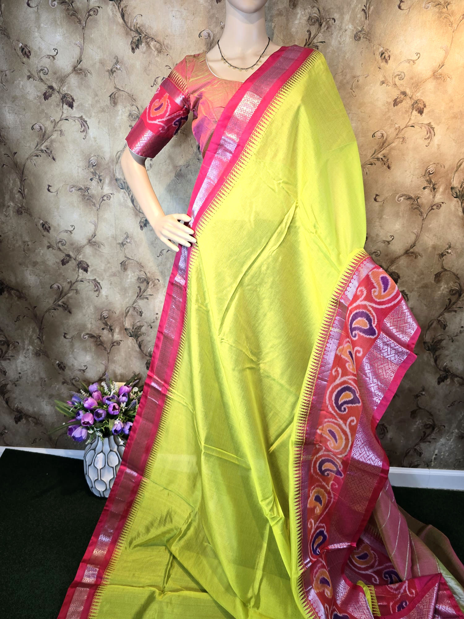 Pure Handloom Mangalagiri Silk Saree