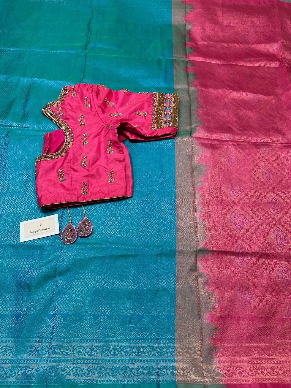 Thumbnail: Pure Handloom Double Warp Kanchipuram Silk Saree