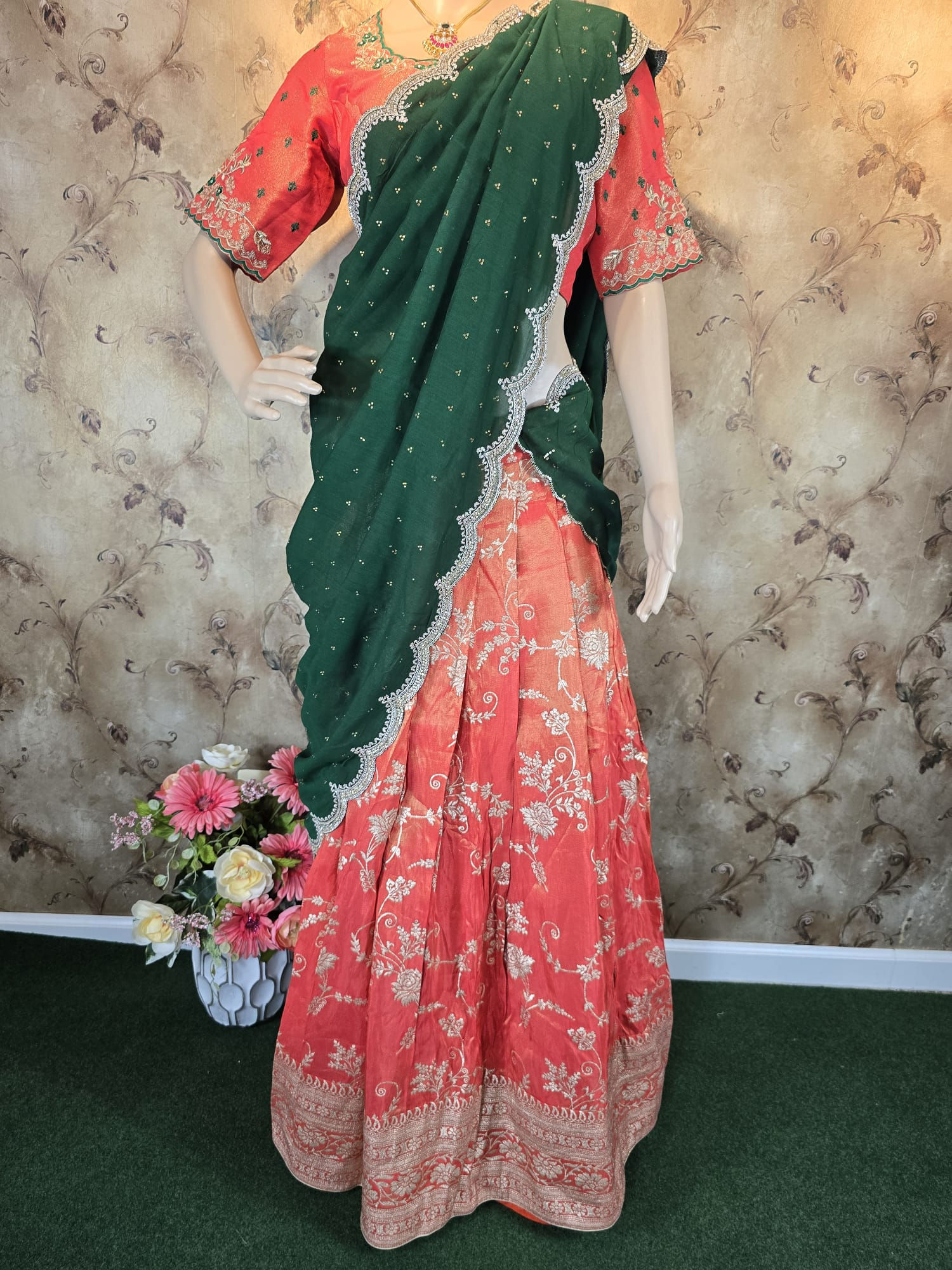 Designer Lehenga/Half Saree with Dupatta