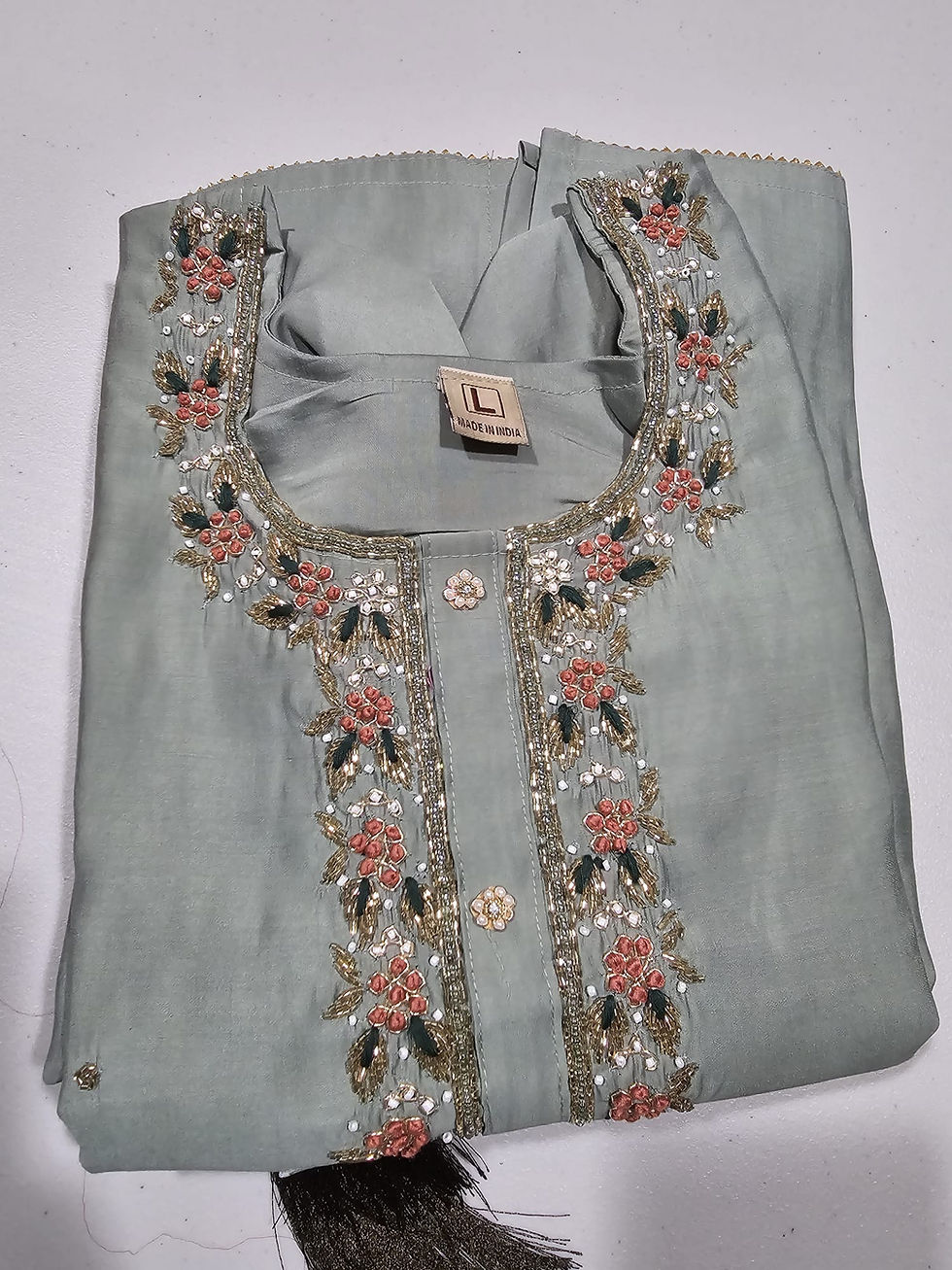 Thumbnail: Designer pure Roman silk dress