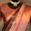 Thumbnail: Designer floral dola silk saree with stitched blouse