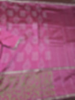 Thumbnail: Pure Handloom Mangalagiri Silk Saree With Stitched Blouse