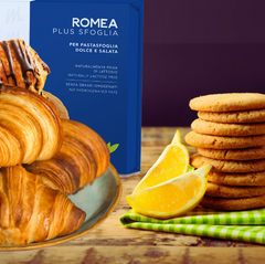 Galletas de limón, croissants y masas de hojaldre con chocolate con auténtico sabor italiano