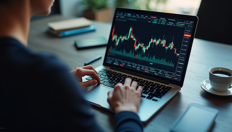 Mache aksyon ak grafik trading sou yon laptop – RYFA Academy