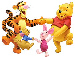 Pooh, Tigger, Piglet and Roo dancing 