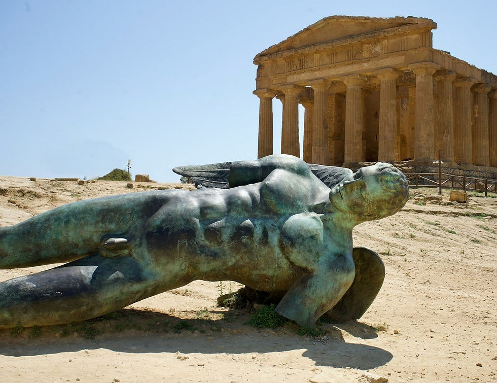 Statua in bronzo di Icaro