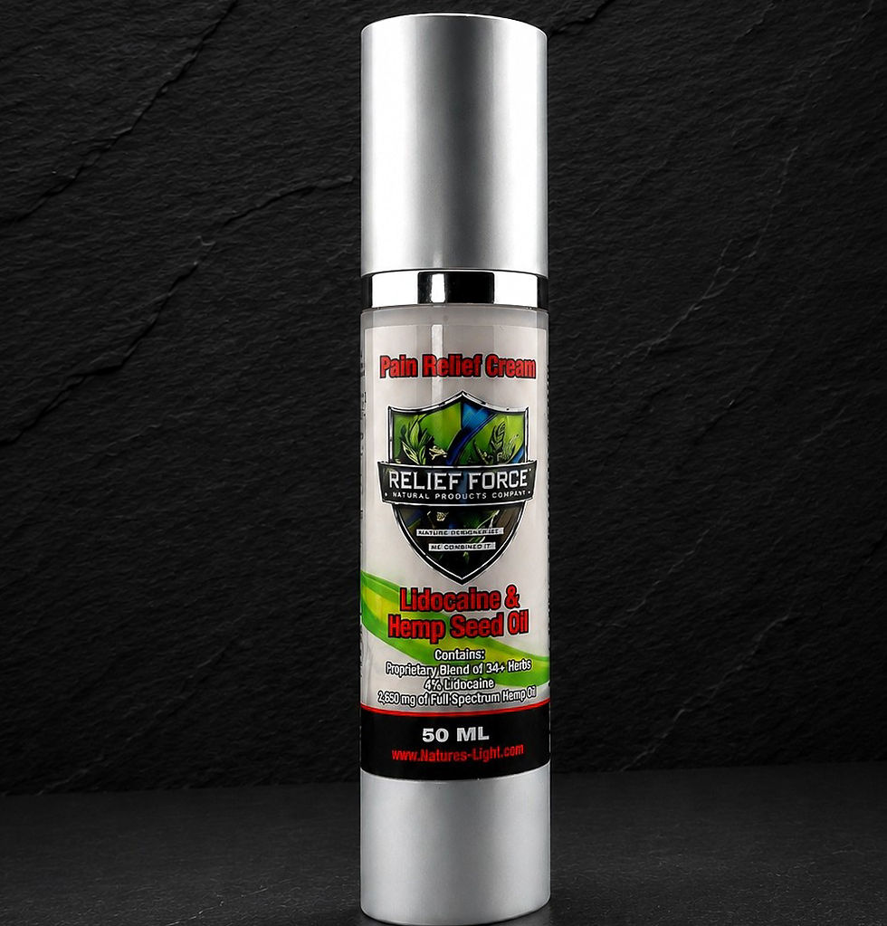 Thumbnail: Relief Force 2,650mg Hemp Oil & 4% Lidocaine 50ml Pump