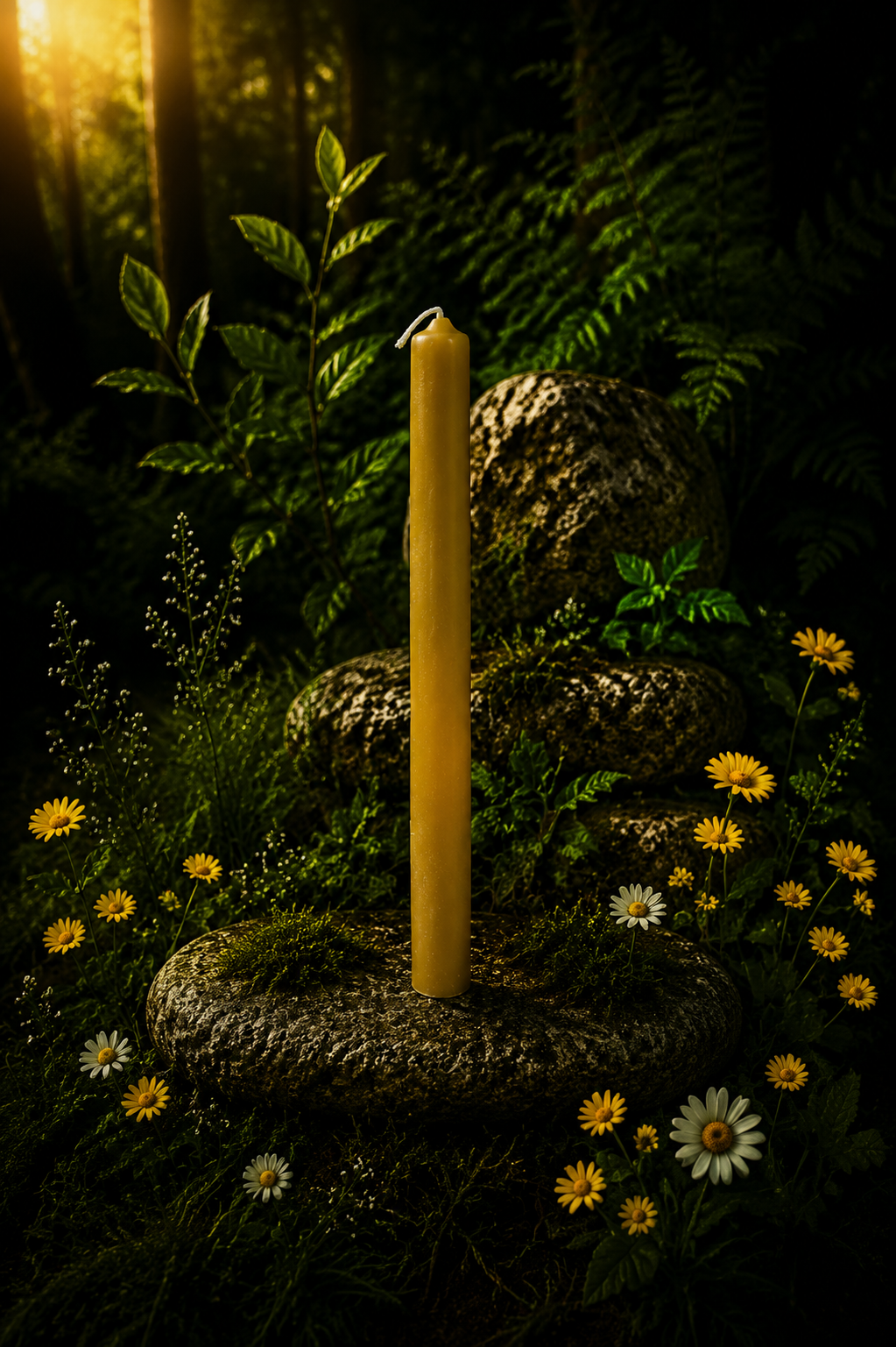 Vela de cera de abeja - 25 cm