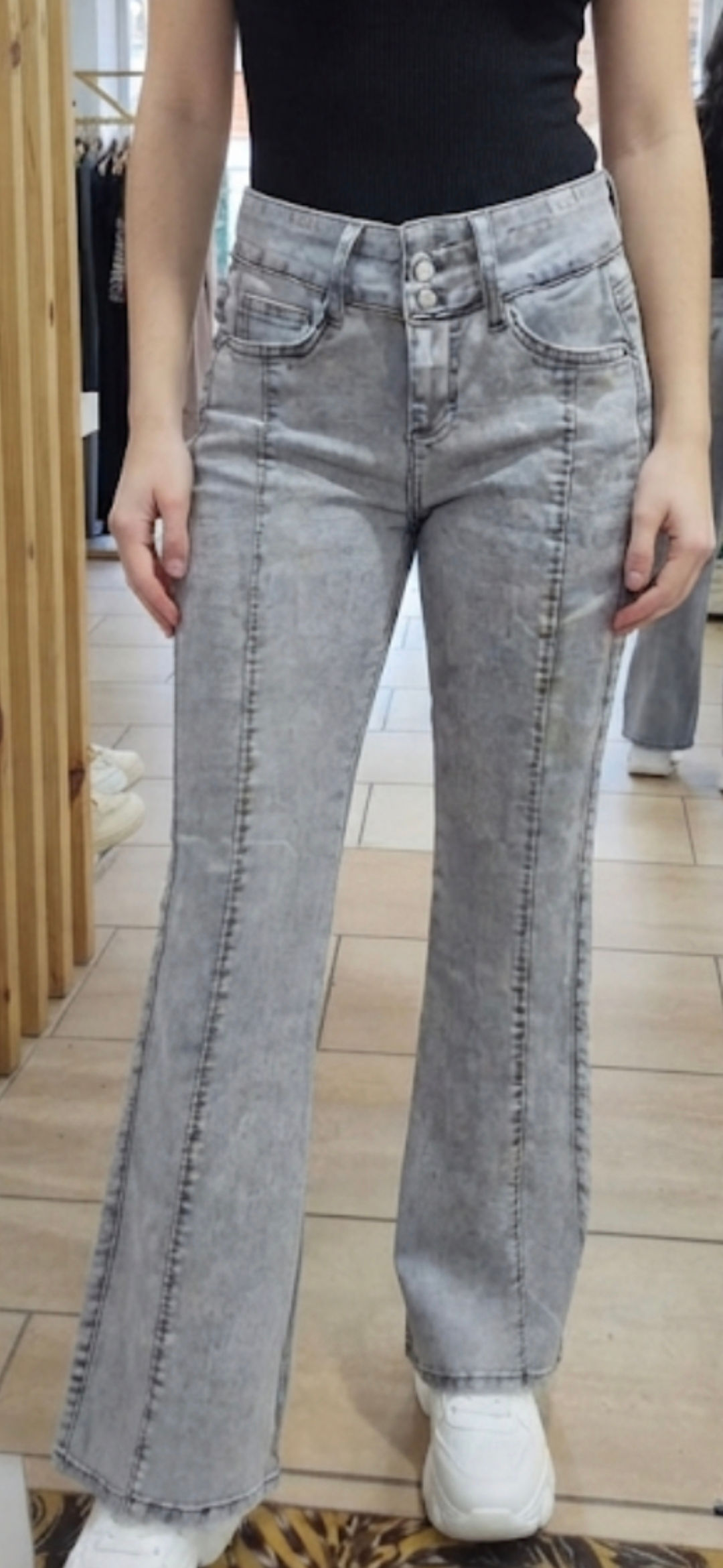 Damen Jeans MID RISE FLARE 97 % Cotton