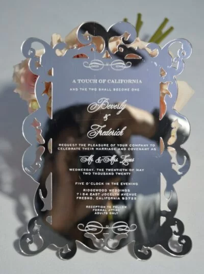Clear acrylic wedding invitations content media
