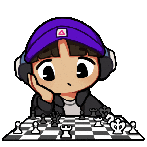Playing Chess Game Sticker by Lofi Girl.gif
