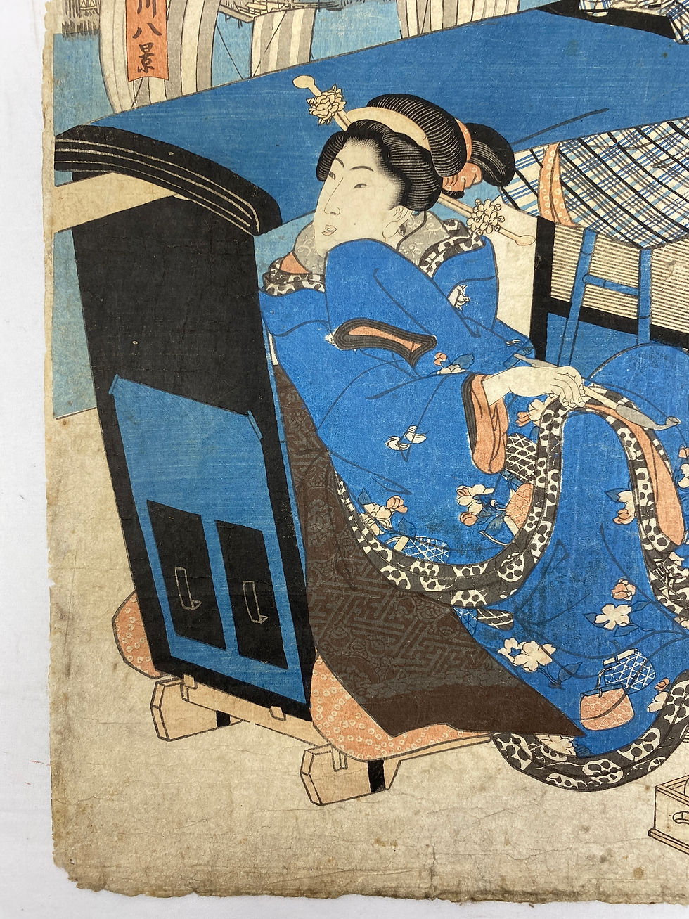 Thumbnail: Toyokuni III : Utagawa Kunisada : Sailboat returning to Komagata