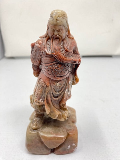 Thumbnail: Chinese Carved Soapstone Seal : Guan Yu