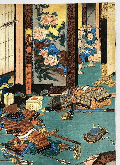 Thumbnail: Kuniyoshi Utagawa :Yoritomo's night attack on the palace of Yamaki Kanetaka