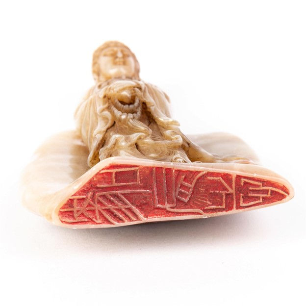 Thumbnail: Chinese Carved Soapstone Seal :  Bodhisattva