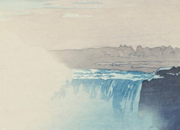 Thumbnail: Hiroshi Yoshida : Niagara Falls : Offset Lithograph :