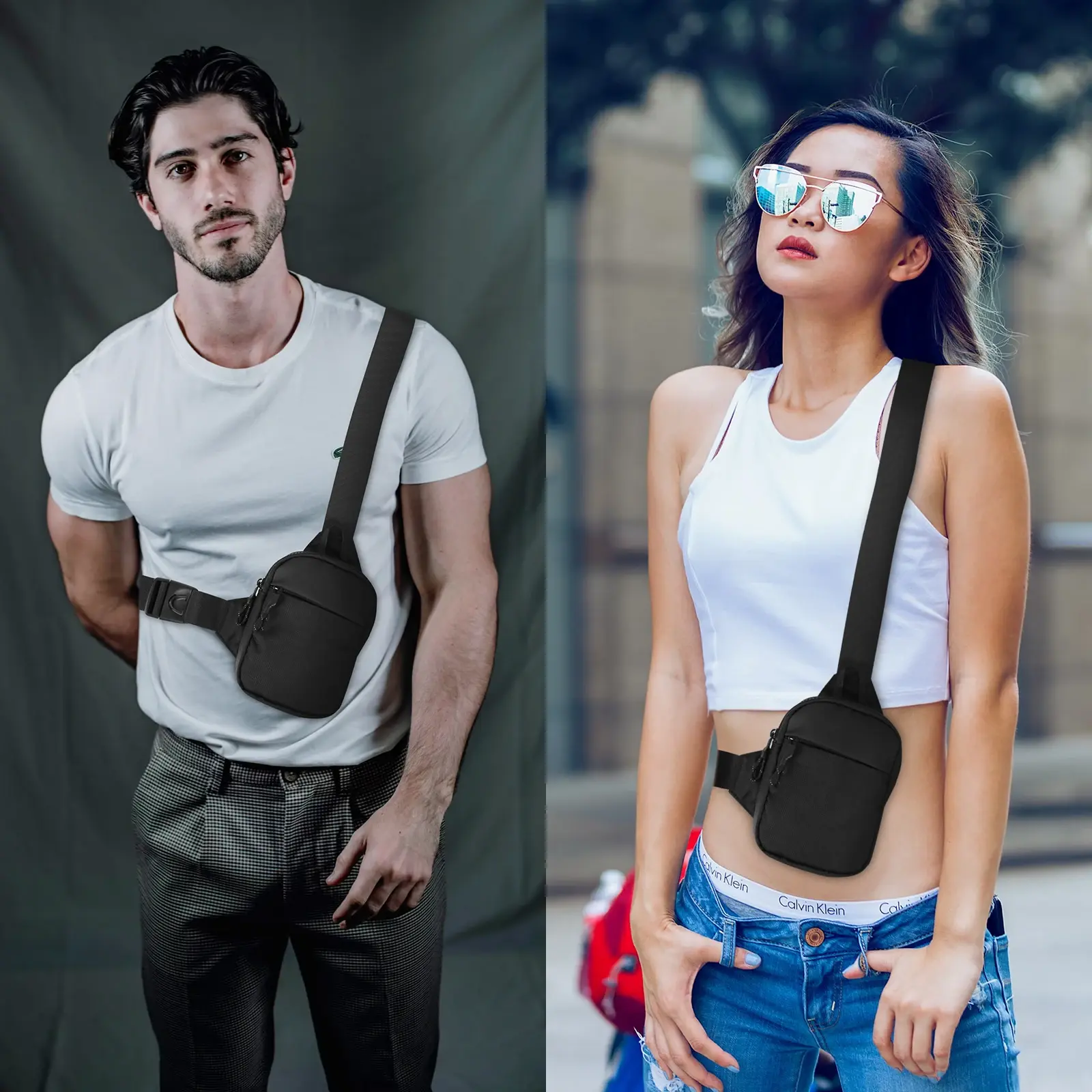 New Sports Chest Bag Men's Ultra-Small Mobile Phone Messenger Bag Waist Bag