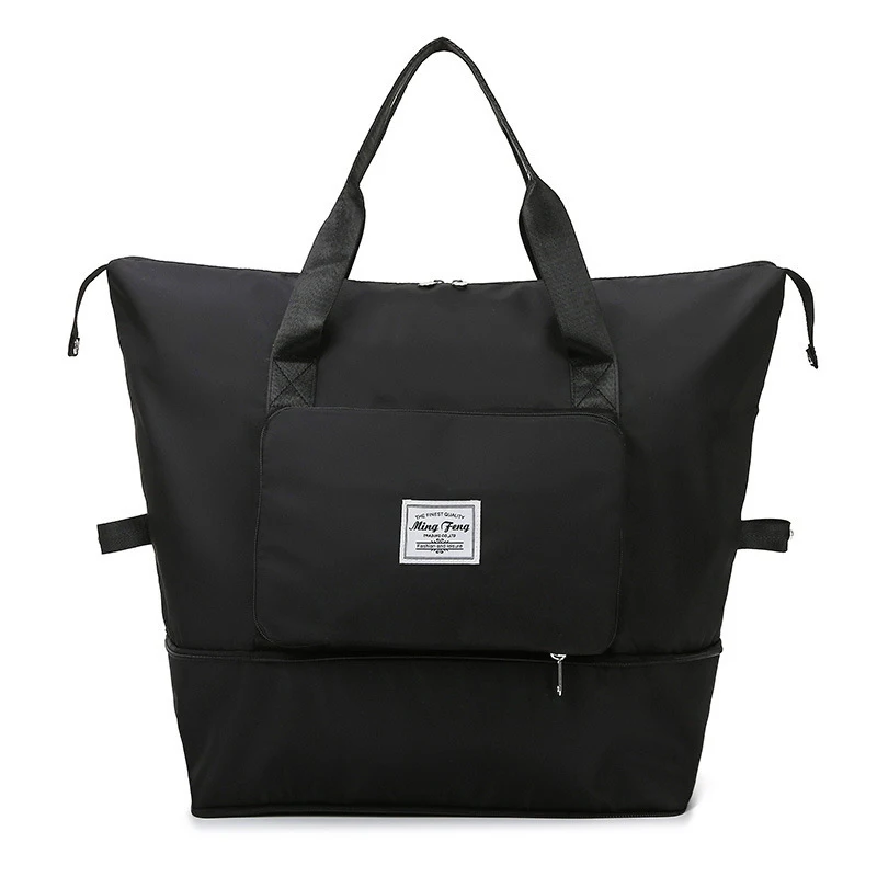 Foldable Travel Bag Stretchable Large Capacity Gym Bags Nylon Waterproof Double