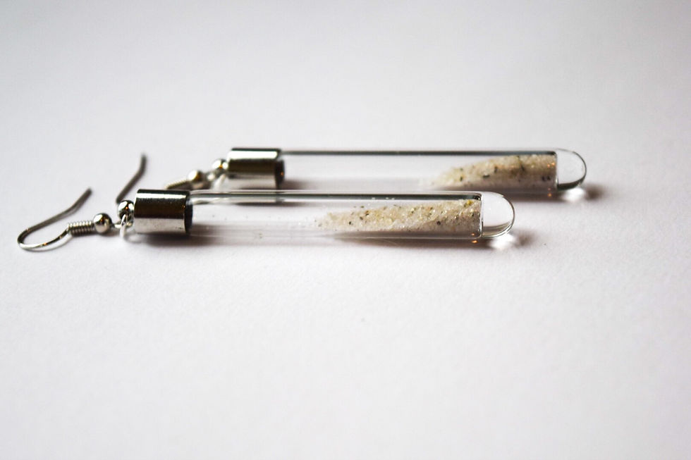 Miniature : Boucles d'oreilles en sable blanc
