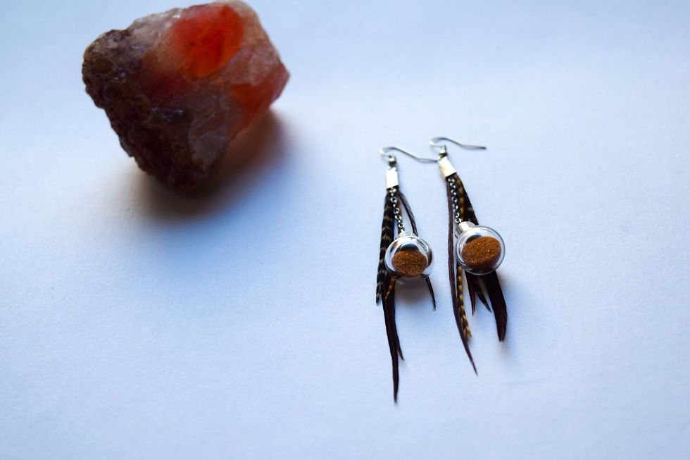 Thumbnail: Feather Sahara Sand earrings