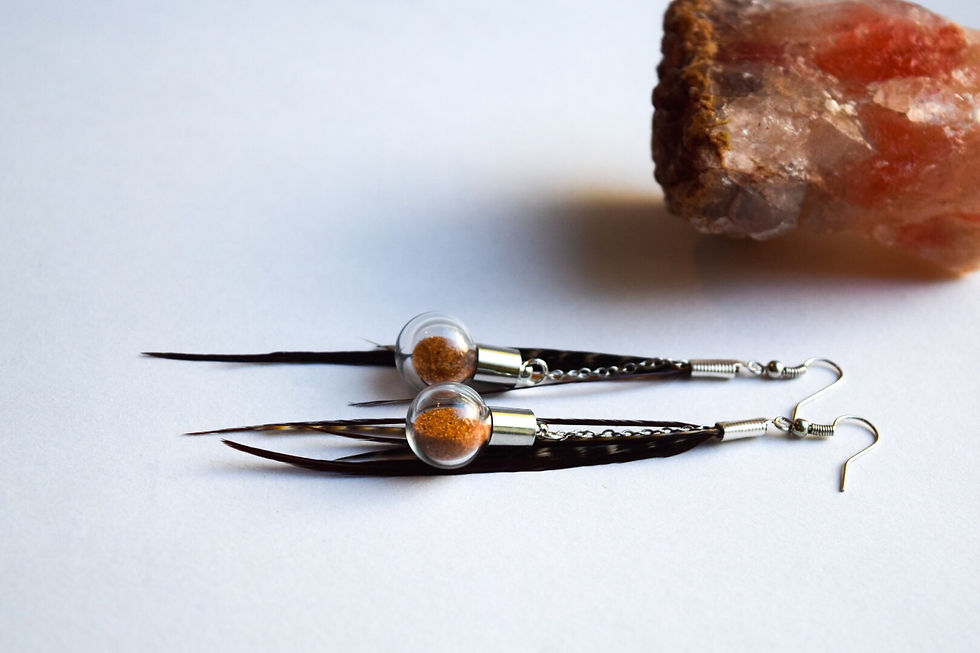 Thumbnail: Feather Sahara Sand earrings