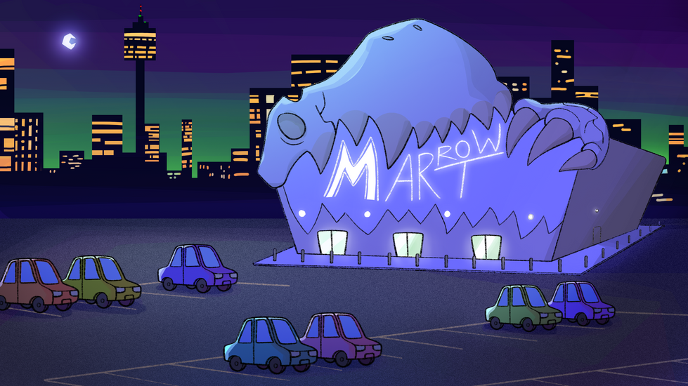 Marrow Mart Exterior - Night
