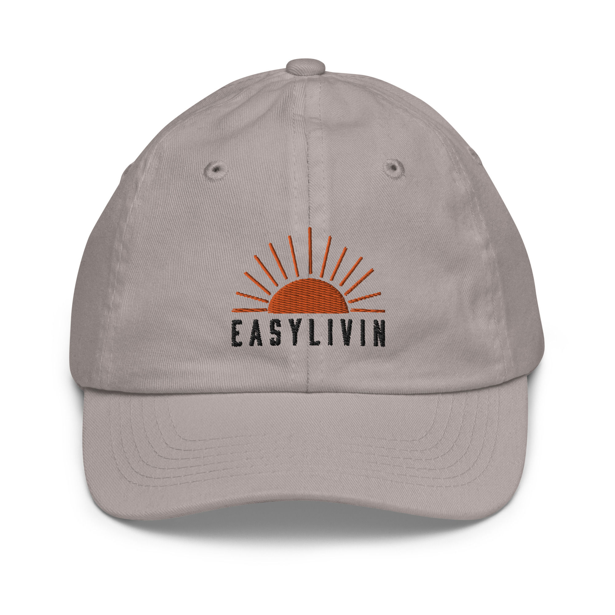 The E.L. SET Hat for youth. dad hat for kids. easylivin classic design. khaki colored