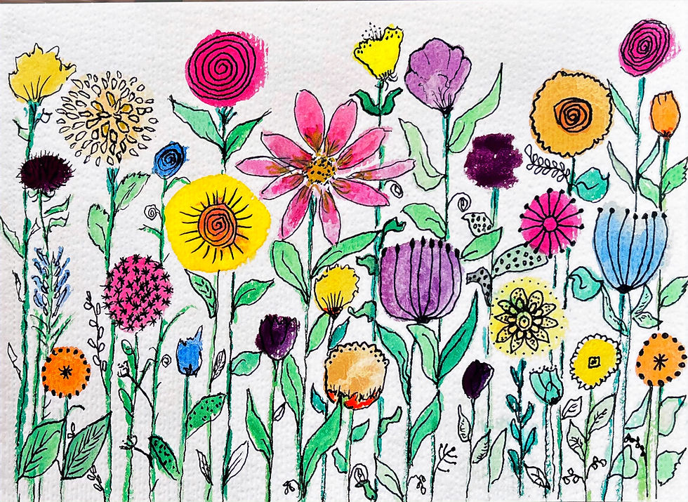 Happy Whimsical Flowers
