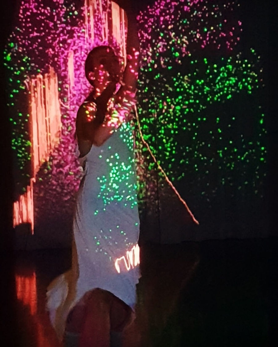 Live performance with projection
