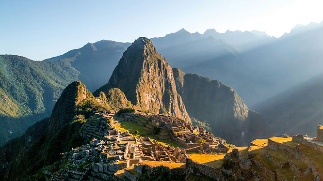 Machu Picchu in Peru at sunset